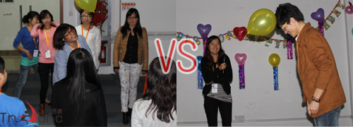 “頂氣球”比賽里，精靈小美女PK帥氣小伙