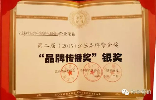 無錫珍島獲獎證書 無錫珍島獲獎證書